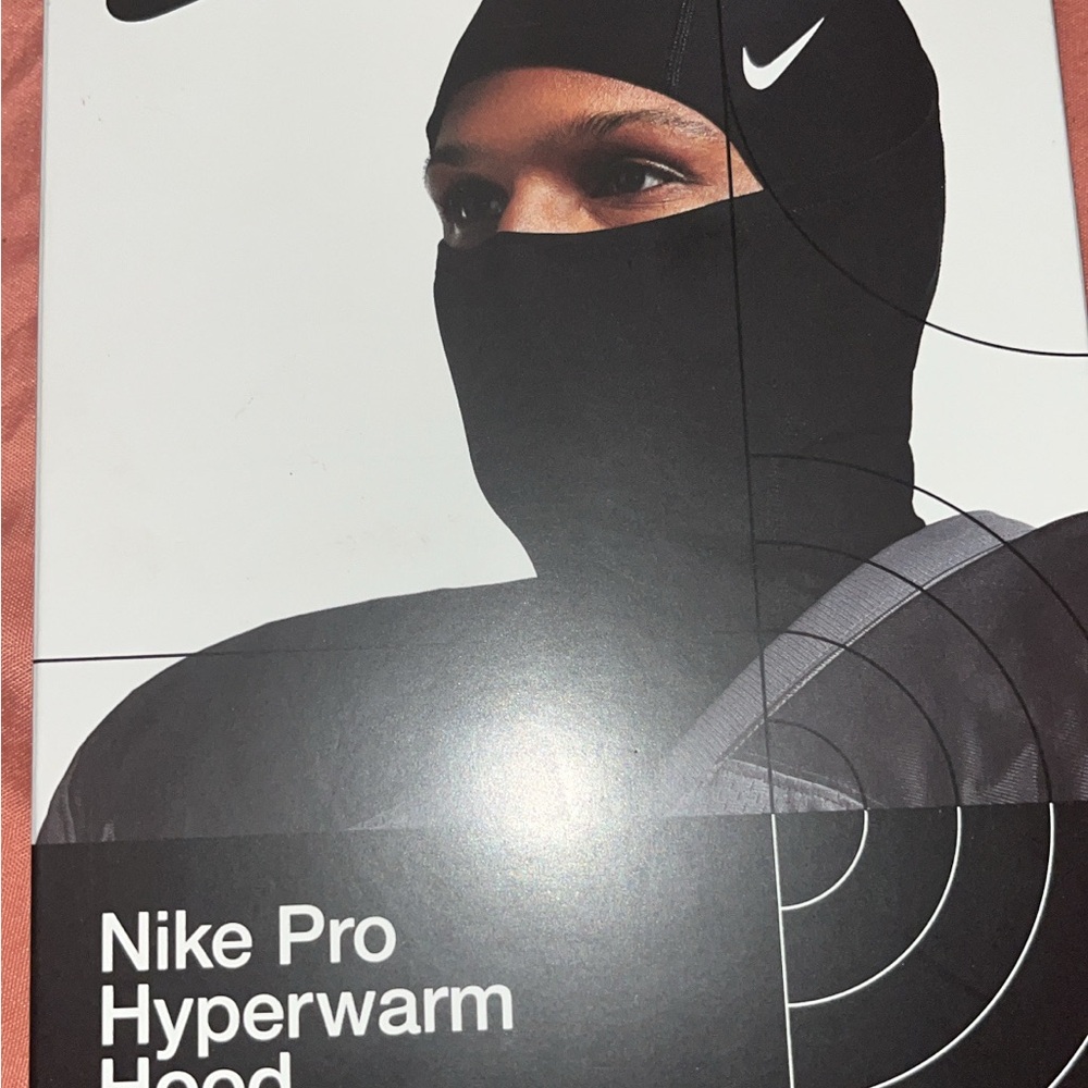 Nike Black Hyperwarm Hood with White Logo